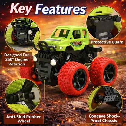 Graphene 4WD Push & Go Stunt Monster Truck with 360° Off-Road Action
